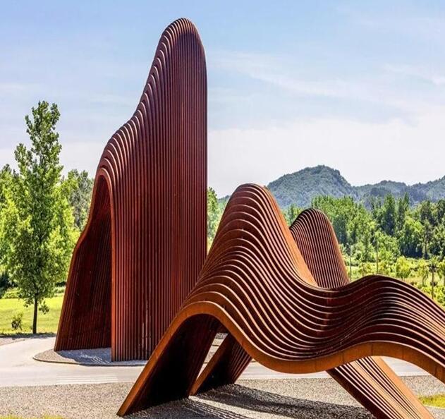 延平锈钢板造型